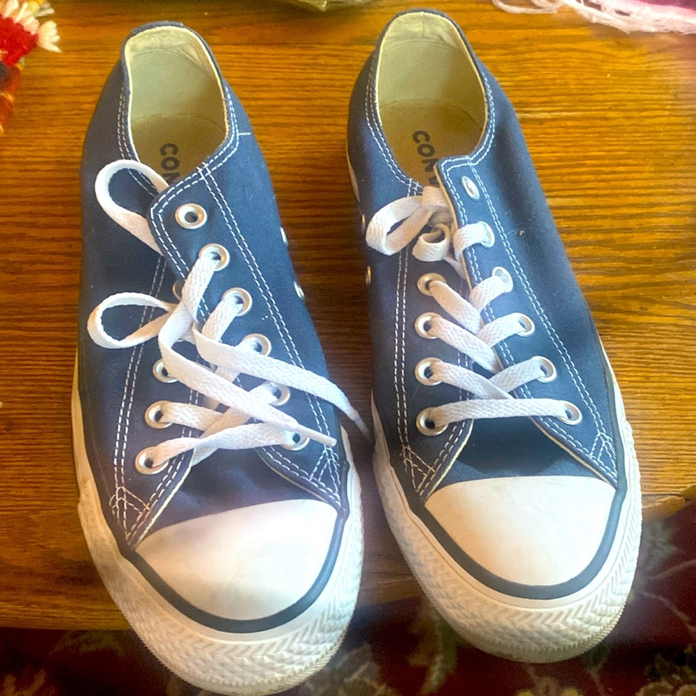 Converse low blue chuck taylors- women’s size 8 European size 39
